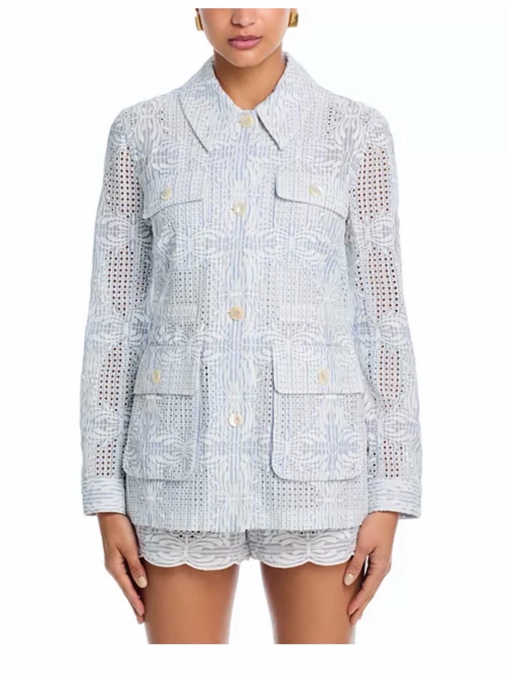 Veronica Beard Kiki Eyelet Jacket